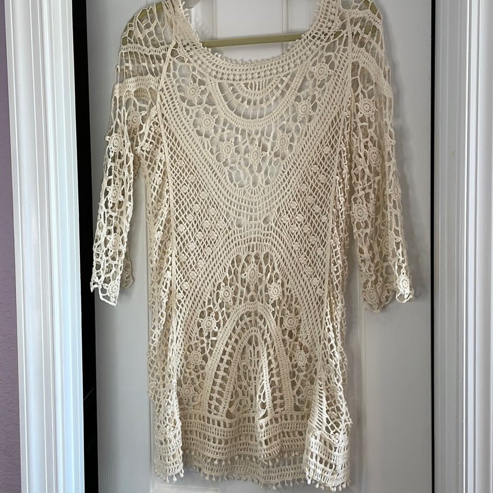 Knit beach cover up